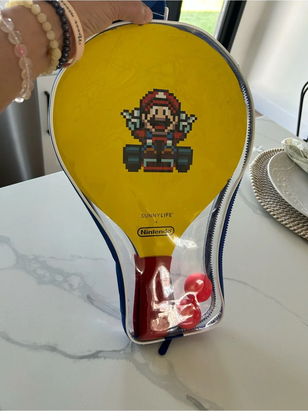 Sunny life Nintendo, Mario, Brothers, & Yoshi Paddle Ball Set - Yellow & Red